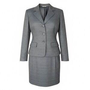 Le Suit Blue Tweed 2PC Blazer‎ Skirt Suit Set 10